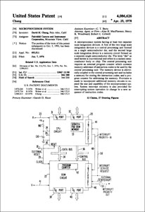F8 Microprocessor System Patent #4086626